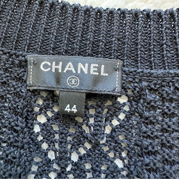 CHANEL women black sweater dress size 44FR or XXL Authentic Retail 2800$ - Picture 6 of 15